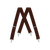 DARK BROWN 2 inch X-Back Suspenders, Cross Sewn - Strong Clips