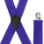 DARK PURPLE  2 inch X-Back Suspenders - Strong Clips