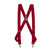 Side Grip Airport Belt Loop Snaps Suspenders - 1.5 Inch Wide - Red