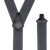 Dark Grey 2 inch Y-Back Suspenders - Plastic Clips - Airport Friendly