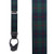 Green Plaid Suspenders - 1.5 Inch Wide Button