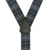 Grey Plaid Suspenders - 1.5 Inch Wide Button
