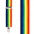 Rainbow Striped Clip Suspenders - 1.5 Inch Wide, Clip