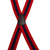 Navy/Red Striped Clip Suspenders - 1.5 Inch Wide
