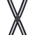 BLACK/WHITE STRIPE 1.5 Inch Wide Construction Clip Suspenders