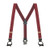 Burgundy Jacquard Checkered Suspenders - Button