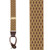 TAN Jacquard Diamond Burst Suspenders - Button