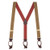 TAN Jacquard Diamond Burst Suspenders - Button