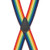 RAINBOW 2-Inch Wide Pin Clip Suspenders