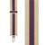 Khaki/Navy Striped Clip Suspenders - 1.5 Inch Wide
