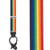 Rainbow Striped Suspenders - 1.5 Inch Wide, Button
