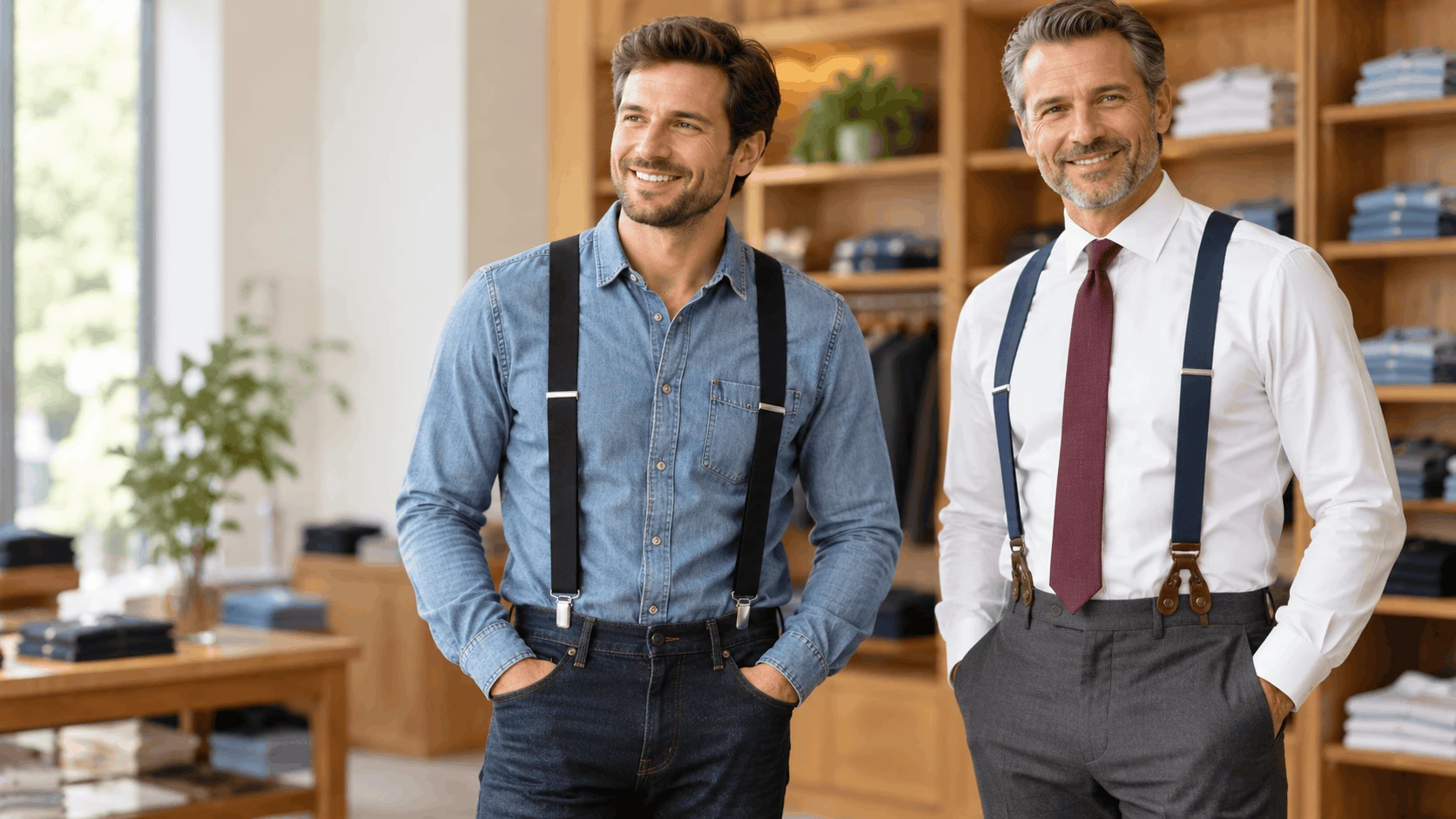 Clip-On vs Button-On Suspenders