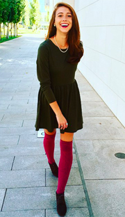 argyle socks with black dress