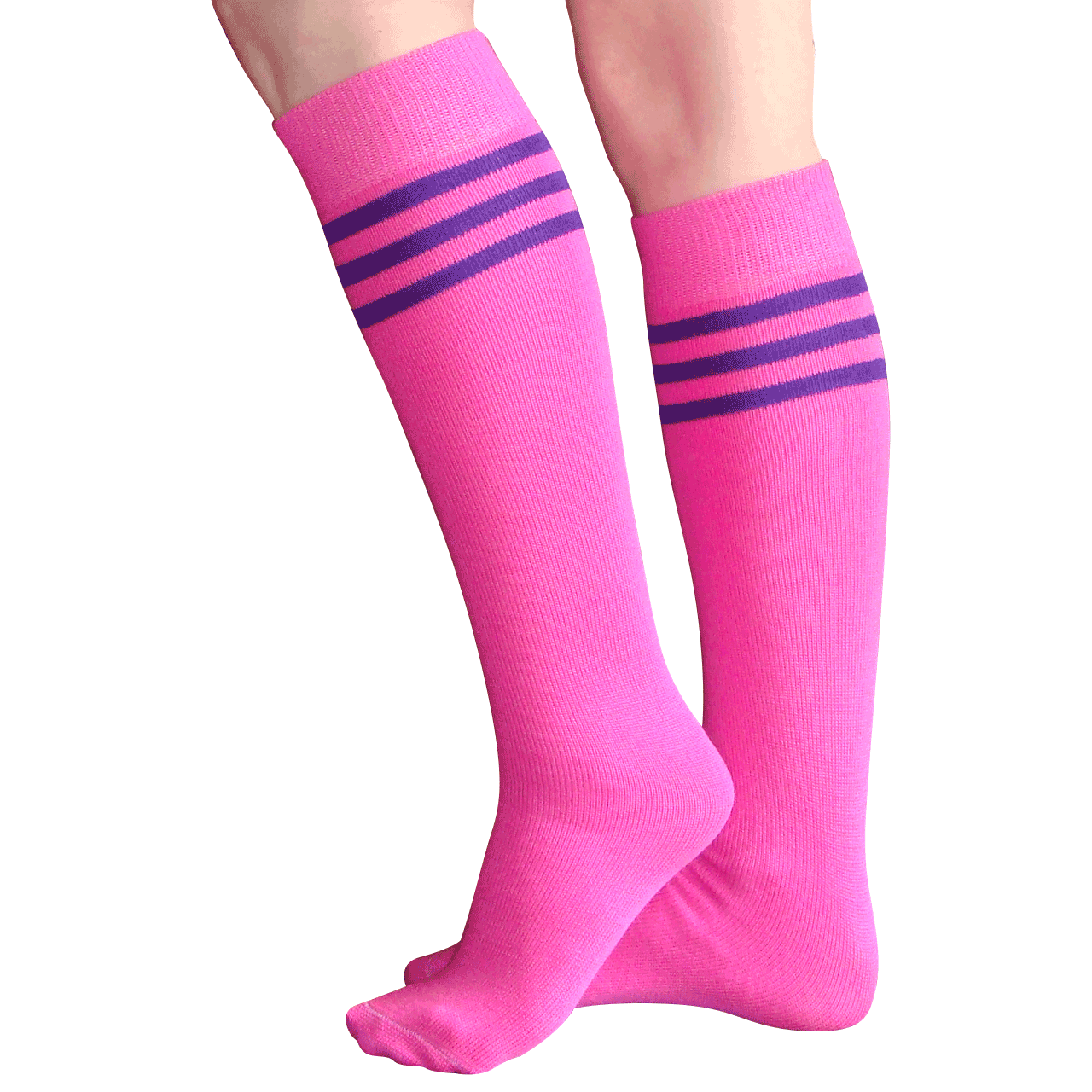 Pink Knee High Socks - Made in USA