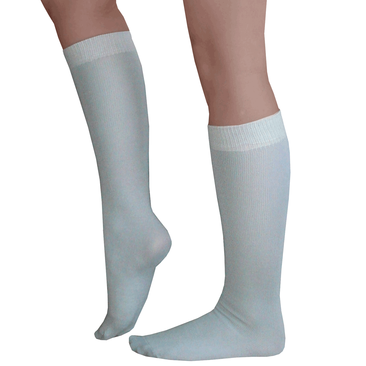 Thin Gray Knee High Socks