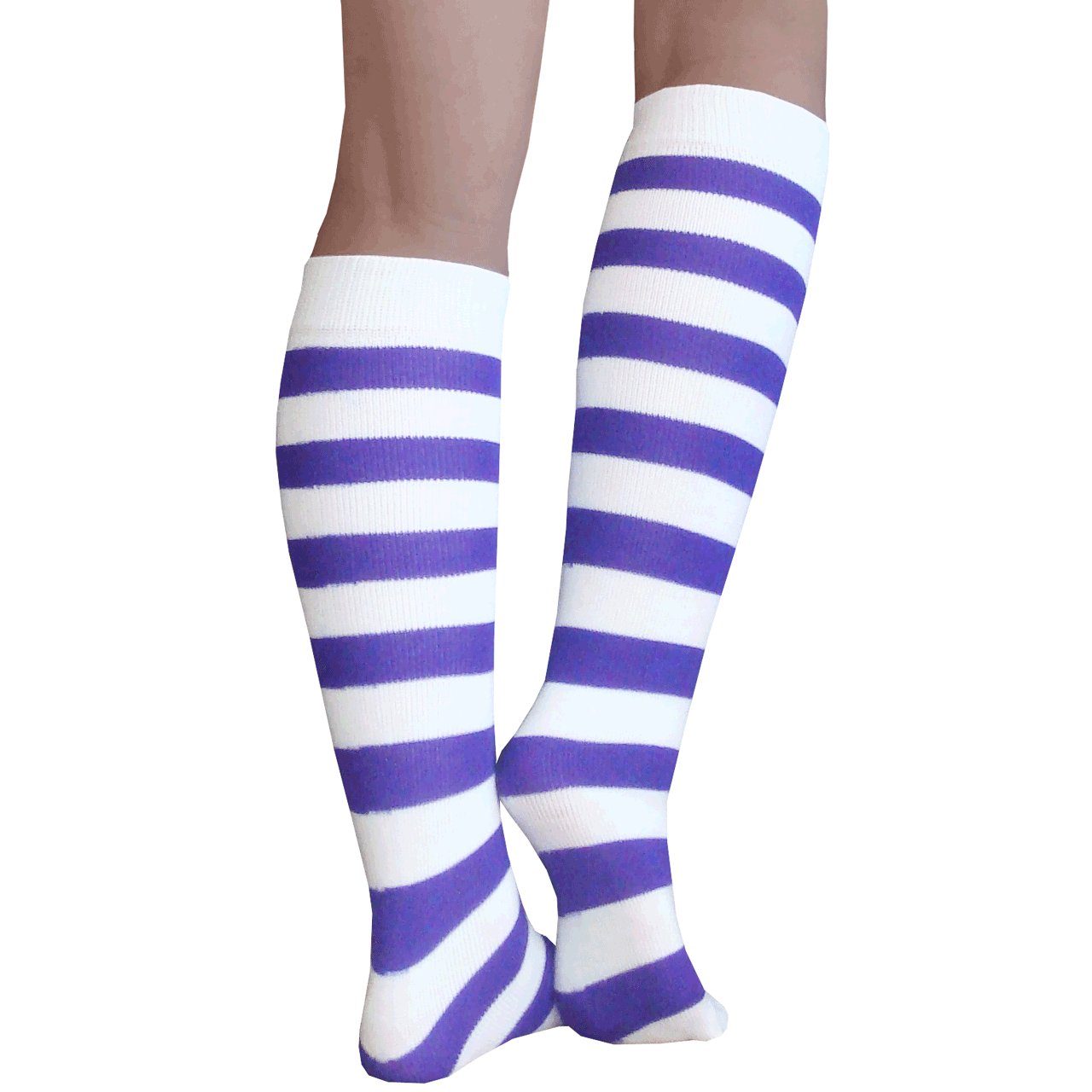 Men's Violet and Bright Lavender Striped Socks