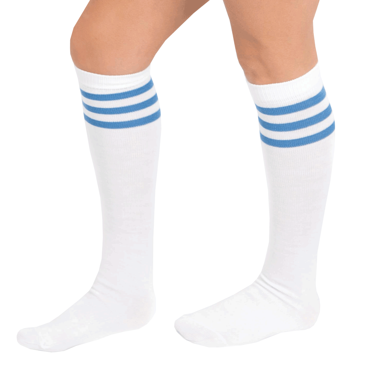 Unisex Throwback Sock - Powder Blue/White