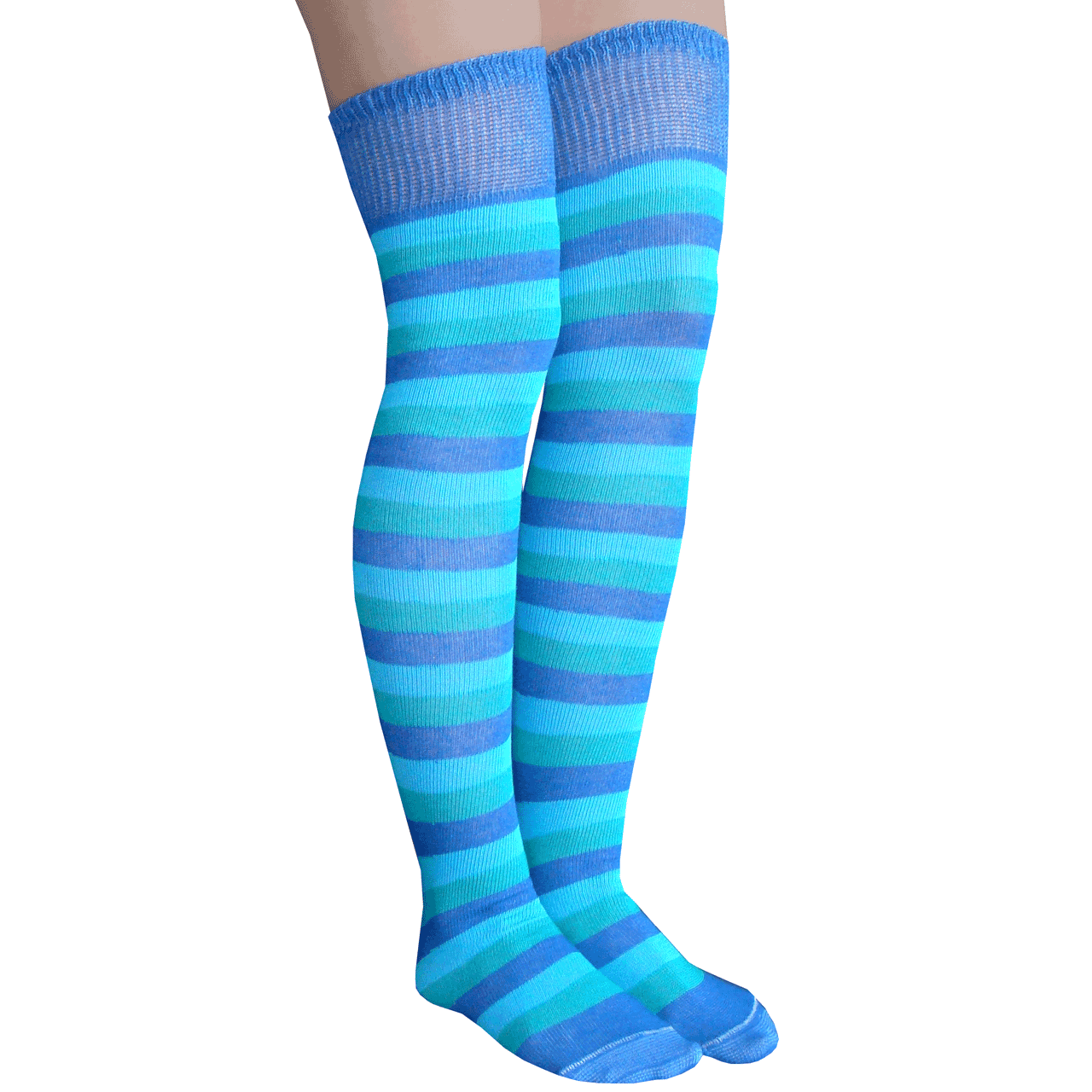 Blue Rainbow Knee High Socks