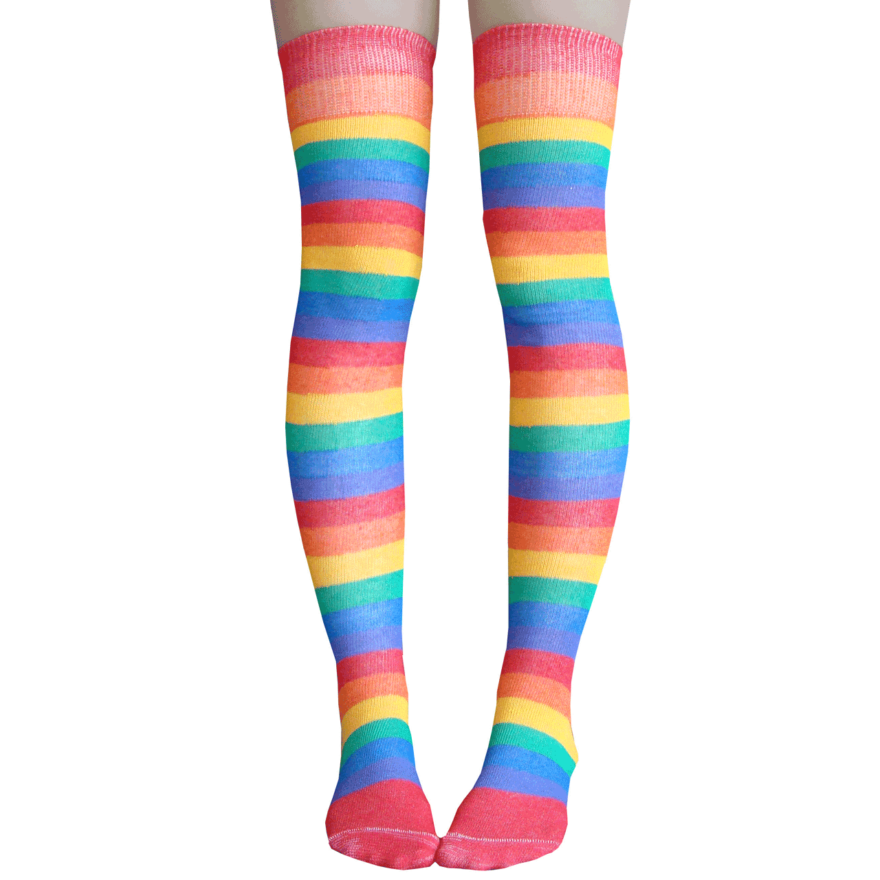 Women's Rainbow Multistripe Knee High Socks - Socks n Socks