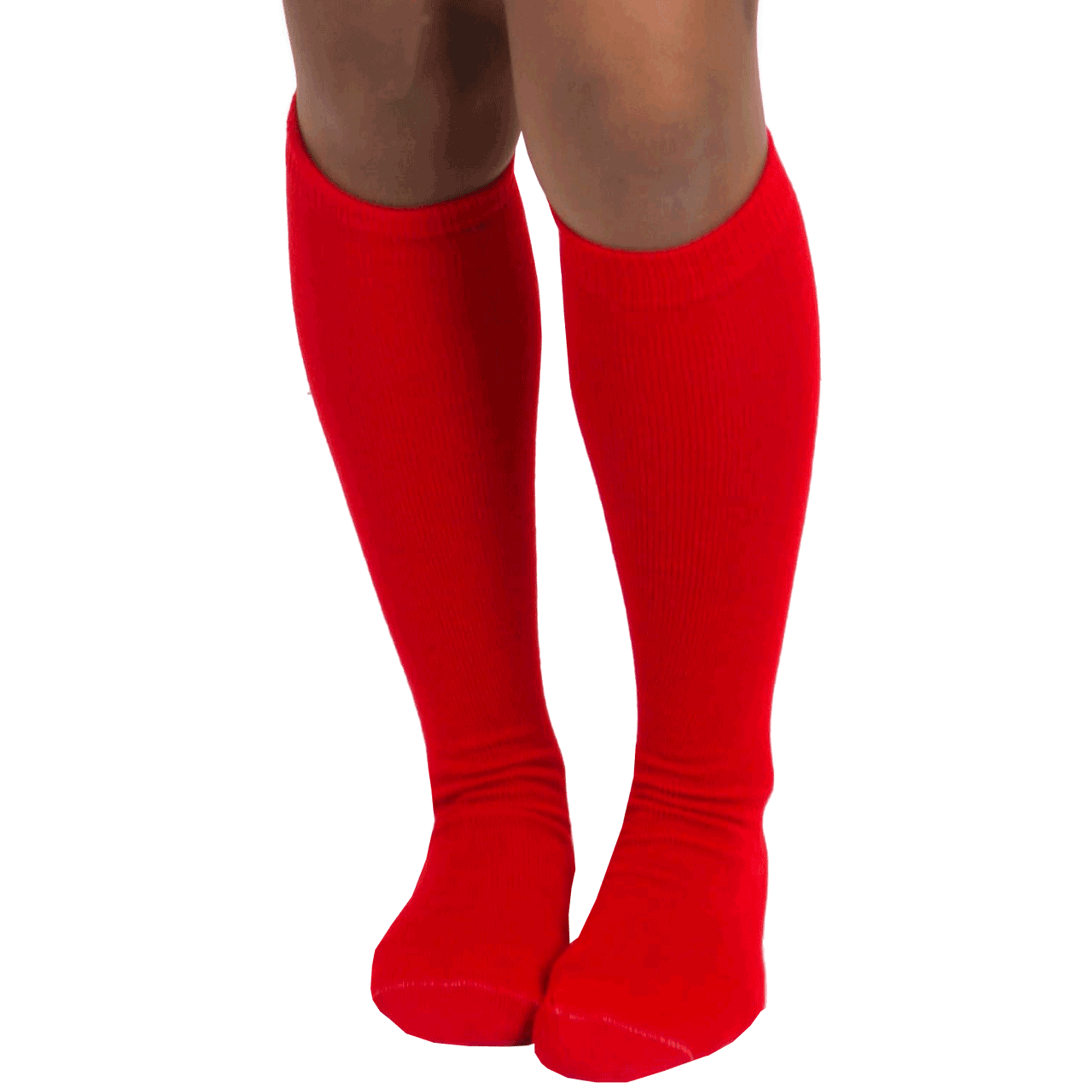 Thin Solid White Knee High Socks