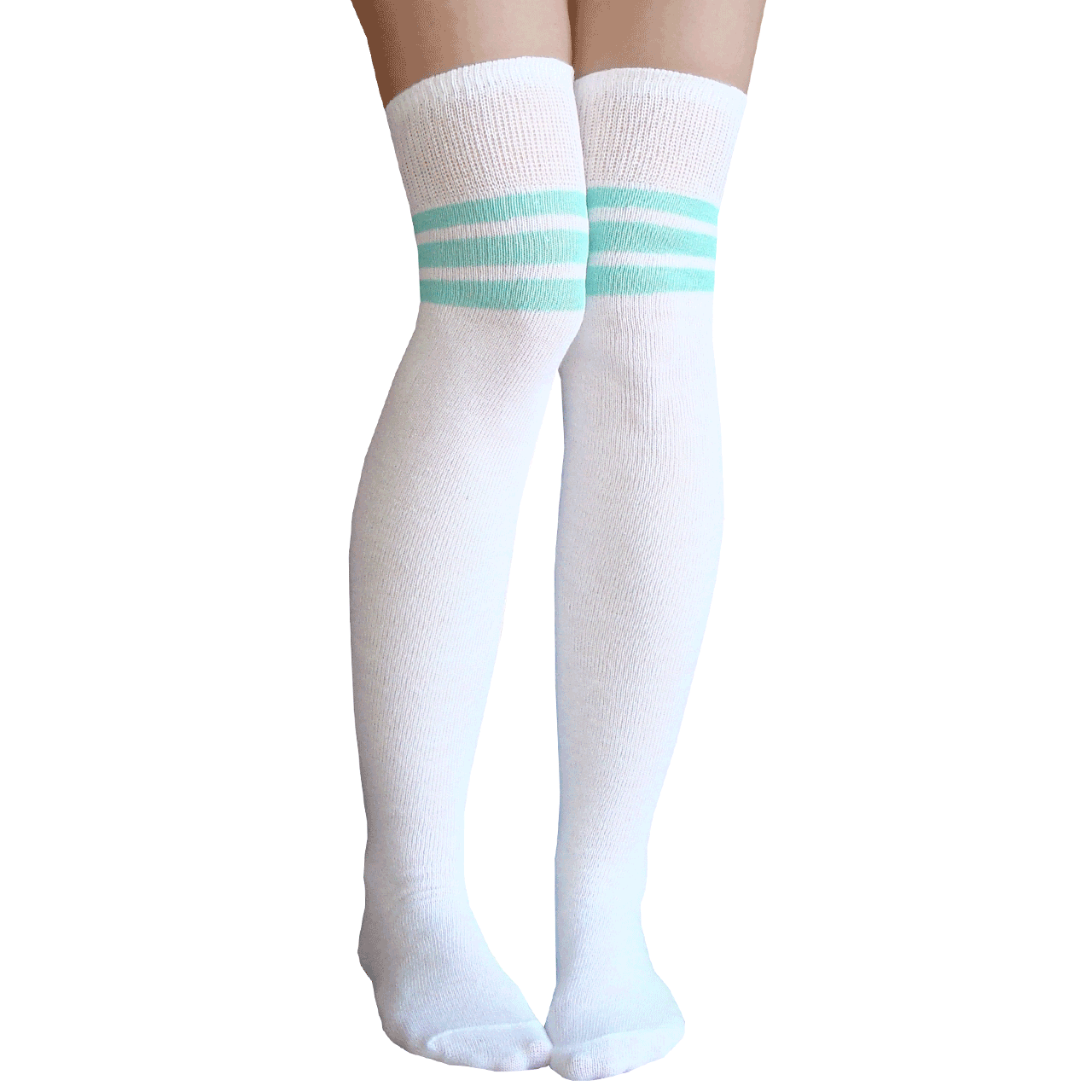 Blue Knee High Socks Made in USA