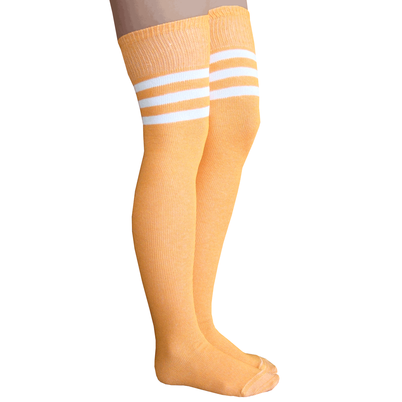 Orange Knee High Socks Made in USA