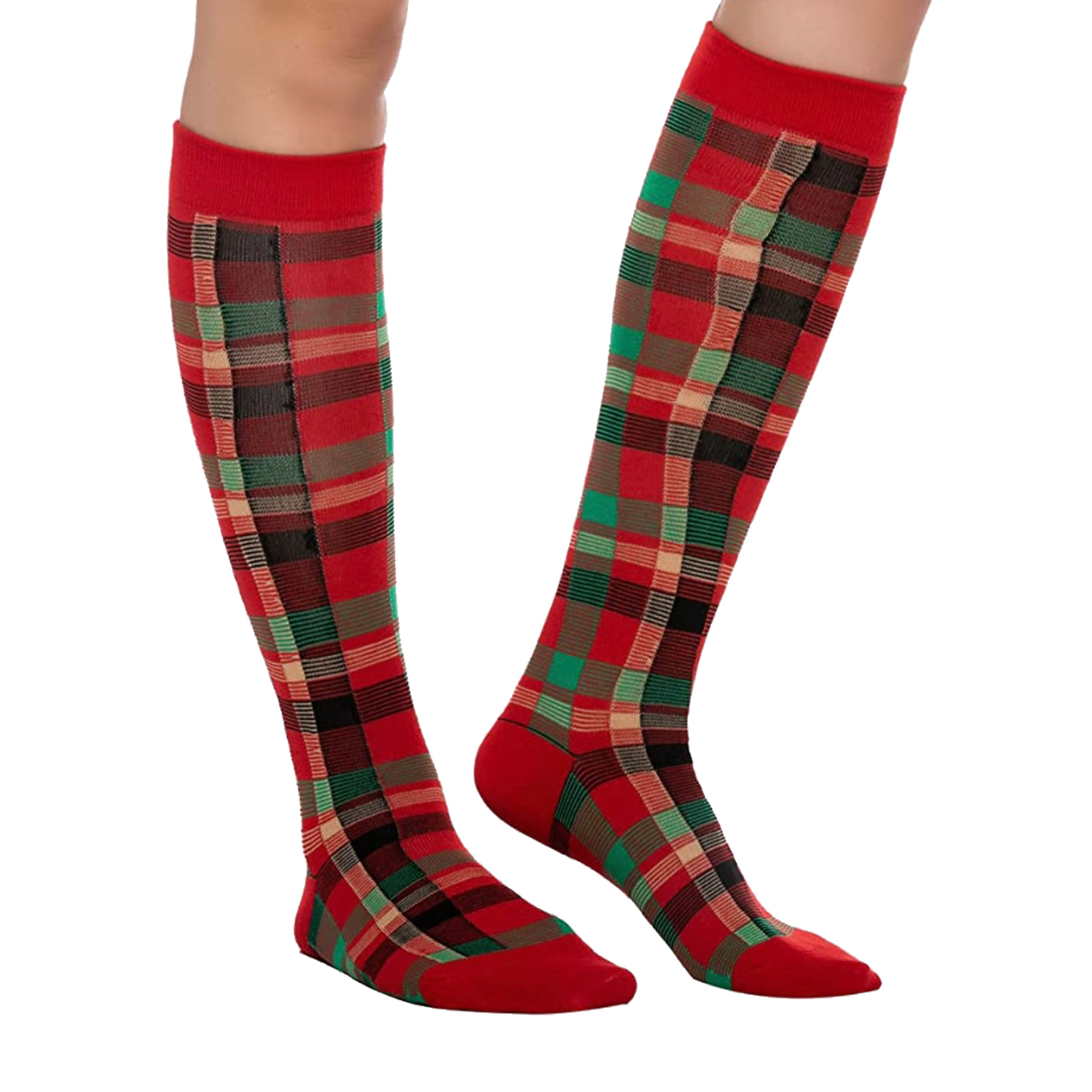 Red Knee High Socks - Made in USA