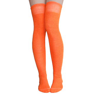 Orange Knee High Socks Made in USA