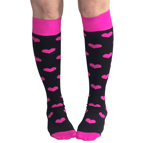 Pink heart socks