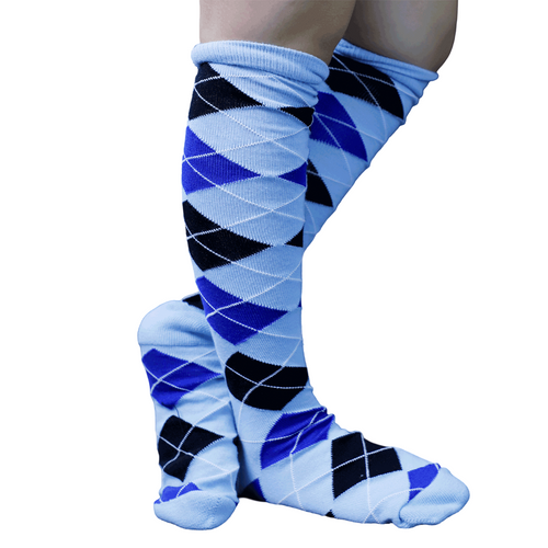 Blue Argyle Socks