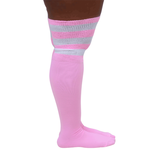 Pink Plus Size Tube Socks