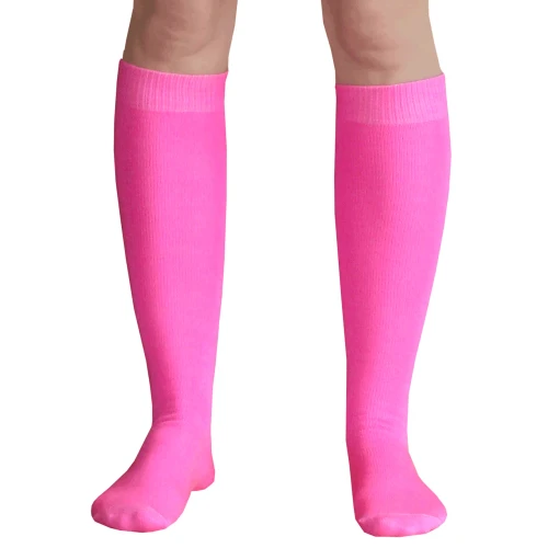 custom neon pink socks