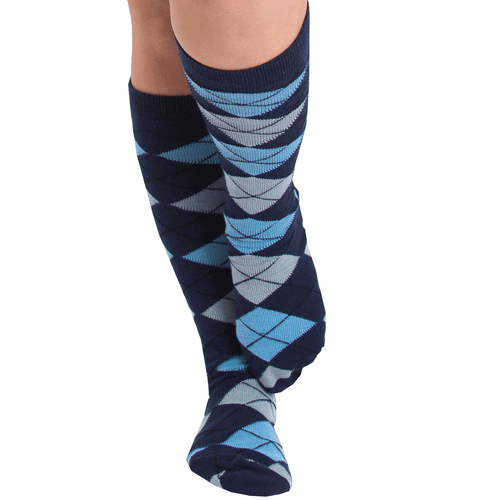 navy blue argyle socks