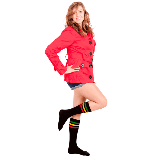 rasta tube socks