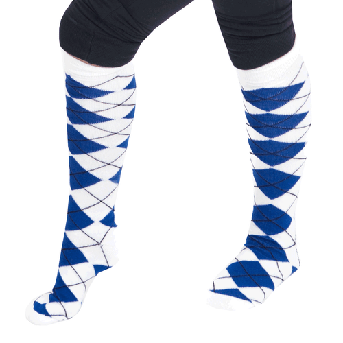 royal blue argyle socks