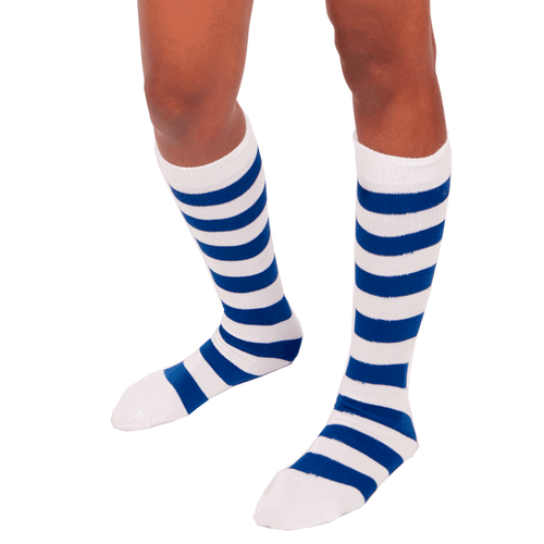 White/Royal Blue Tube Socks