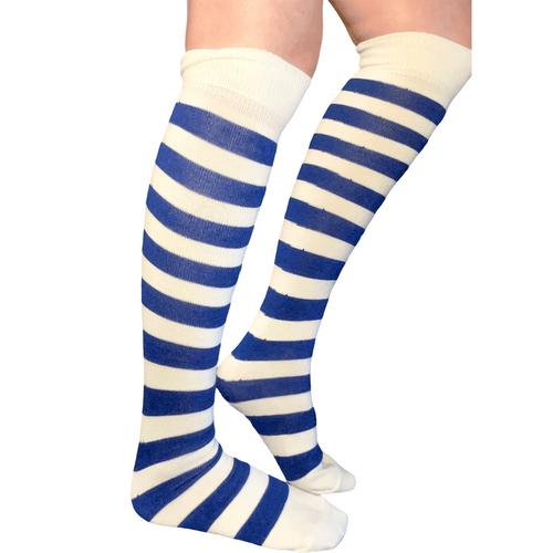 royal blue striped socks