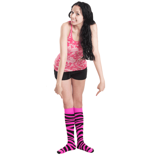 neon pink funky socks