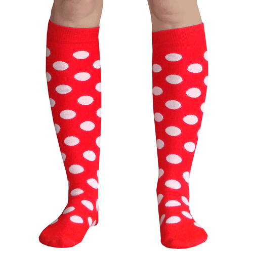 red and white mouse polka dot socks