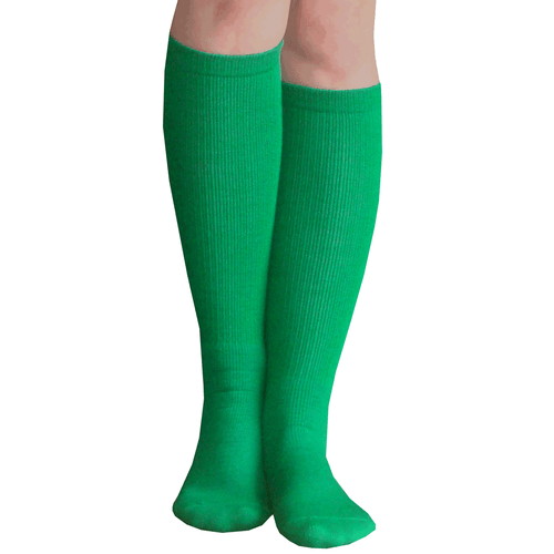 solid green socks