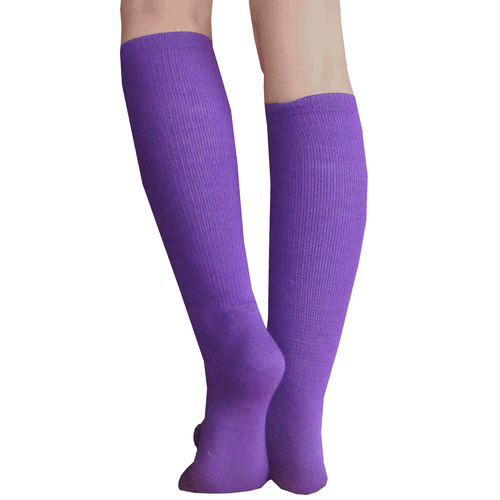 thick purple boot socks