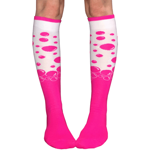 neon pink bubble socks