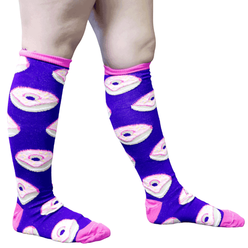 Funky Donut Knee High Socks