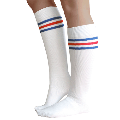 patriotic striped knee highs