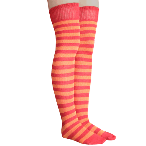 Orange Zebra Knee Socks