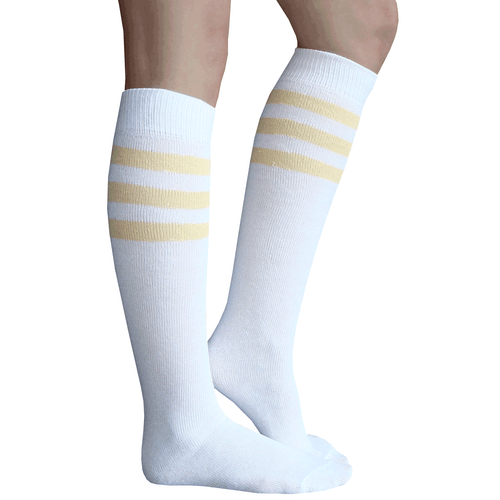 pale yellow tube socks