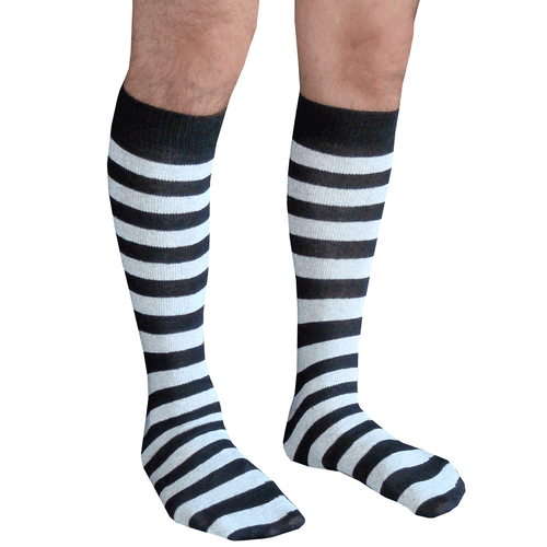 mens striped black/gray socks