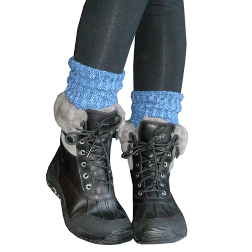 blue slouchy boot socks