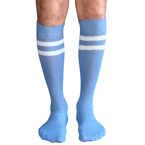 Mens Tube Socks Blue/White