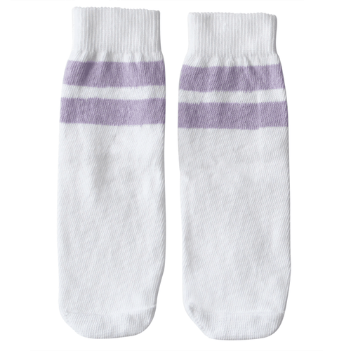 white and lilac kids socks